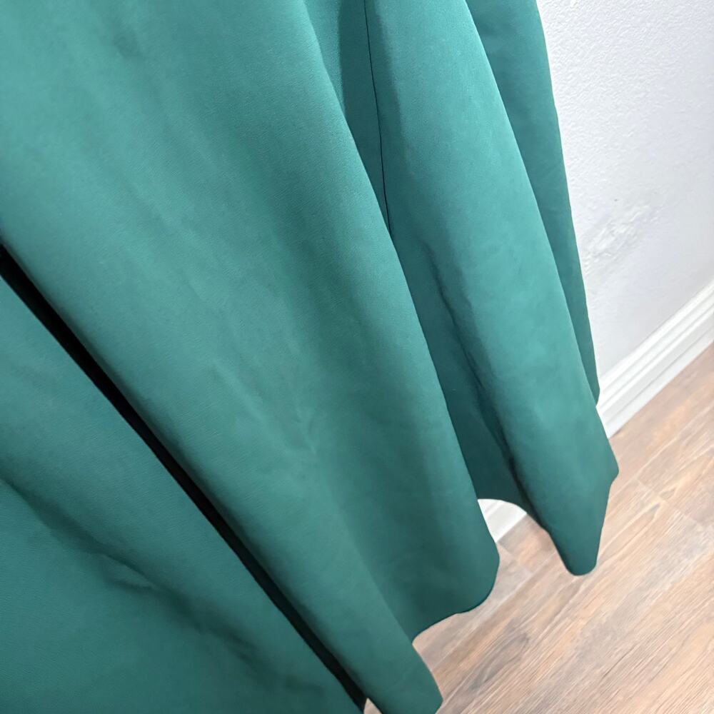 Club L London 12 Alea Dark Green Maxi Dress High Neck Scuba Crepe Gown - Picture 7 of 13